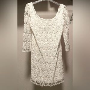 White House Black Market, White lace dress